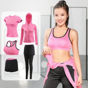 FDMF006 - Femei costume de 5 buc bucăți sport Yoga de alergare Tricouri sportive